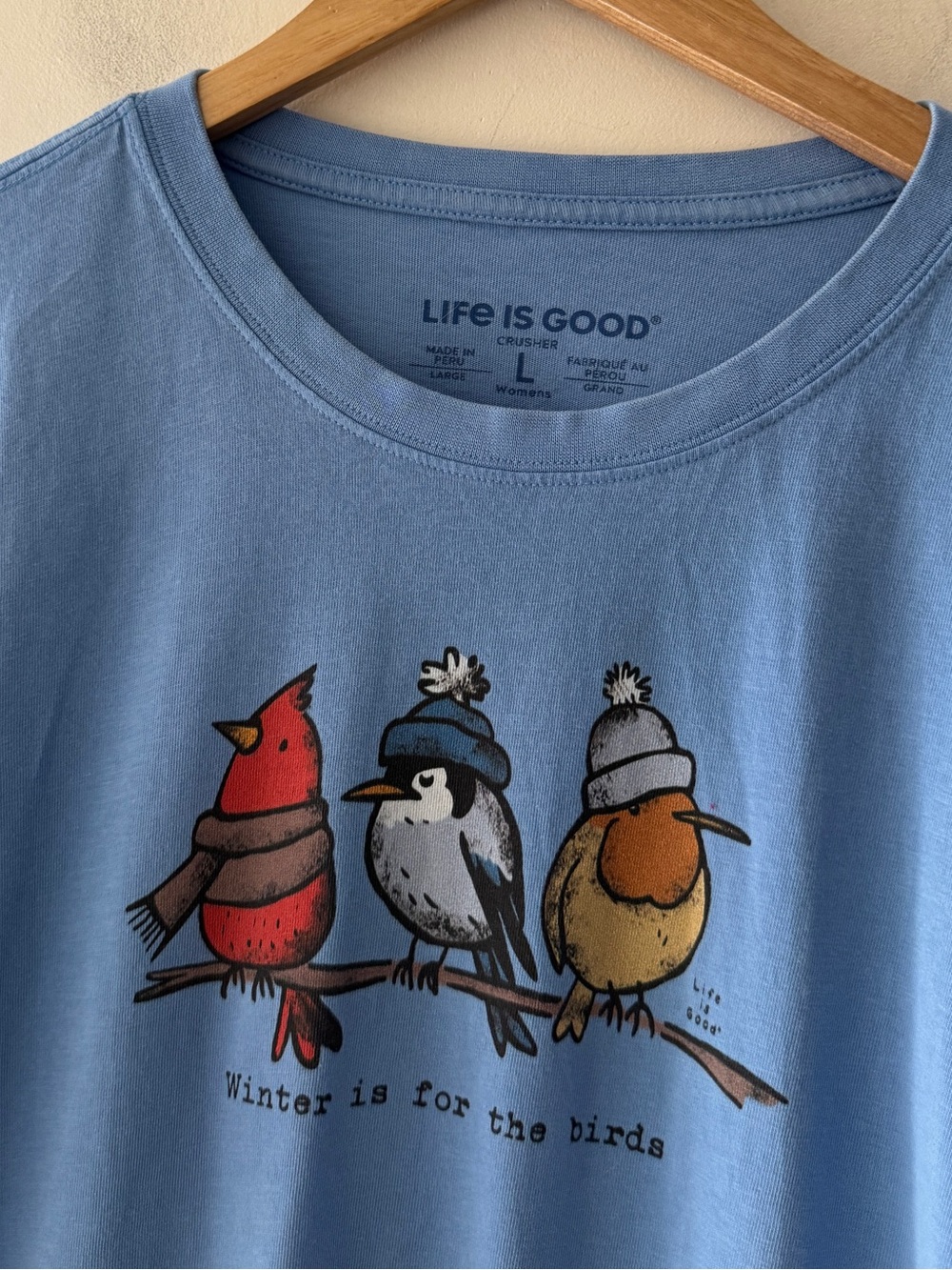 Life is Good Winter is for the Birds Long Sleeve Crusher Tee - Picture 2 of 5